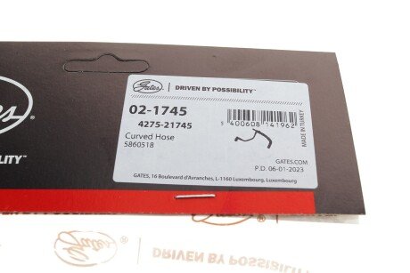 Патрубок 4275-21745 gates 021745