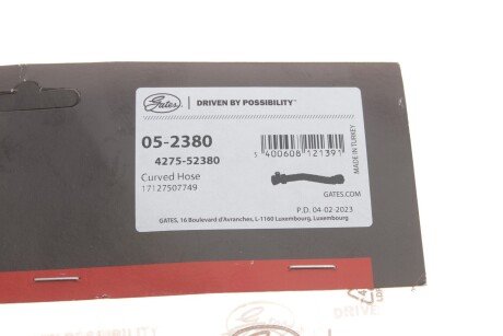 Патрубок 4275-52380 gates 052380
