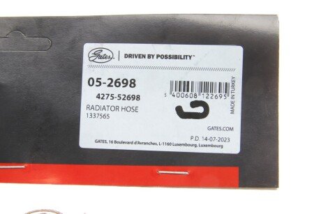 Патрубок 4275-52698 gates 052698