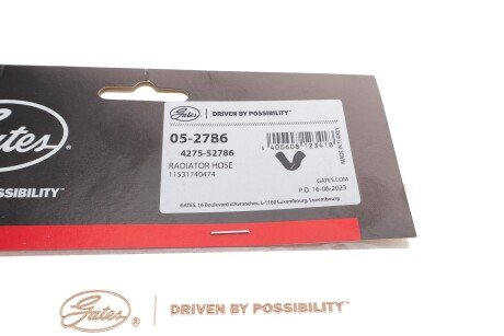 Патрубок 4275-52786 gates 052786