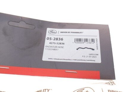 Патрубок 4275-52836 gates 052836