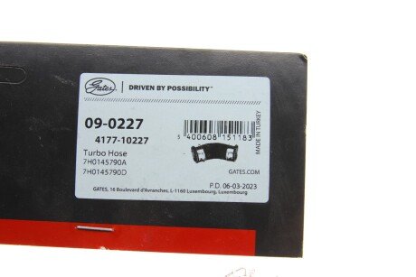 Патрубок интеркулера (турбины) gates 090227