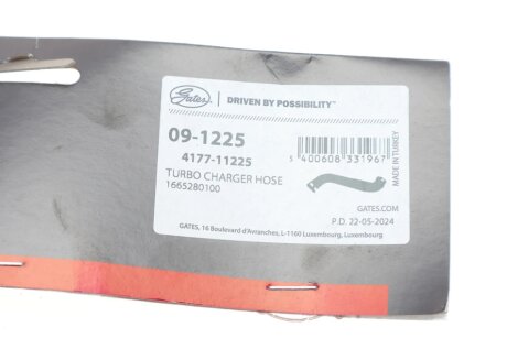 Патрубок интеркулера (турбины) gates 091225