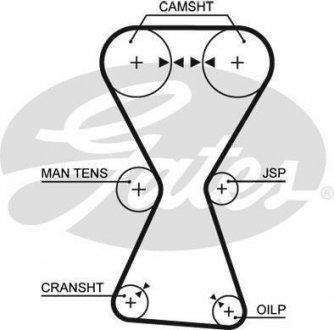 Ремінь грм gates 5255XS