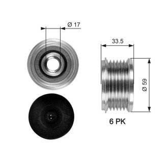 Шкiв генератора gates OAP7080 на MINI MINI