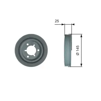 Шкив коленвала gates TVD1056