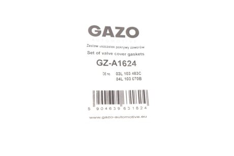 Прокладка кришки клапанів (комплект) gazo GZA1624