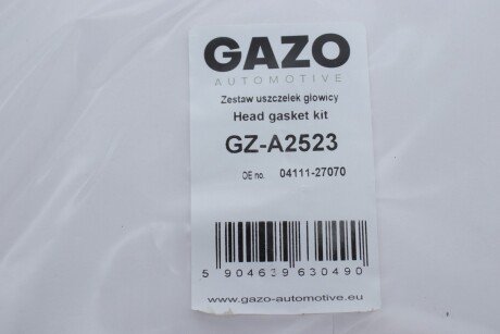 Комплект прокладок двигуна gazo GZA2523
