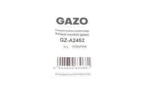 Прокладка випускного колектора gazo GZA2452