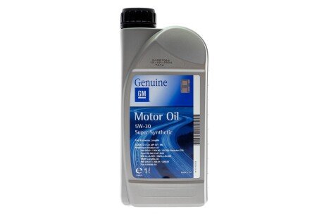 Олива моторна Super Synthetic SAE 5W30 (504/507) (1 Liter) general motors 93165009