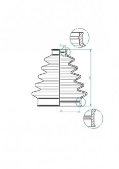 Пыльник шруса (гранаты) внутренний-наружный gkn-spidan 0190964