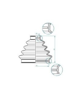 Пыльник шруса (гранаты) внутренний-наружный gkn-spidan 190963