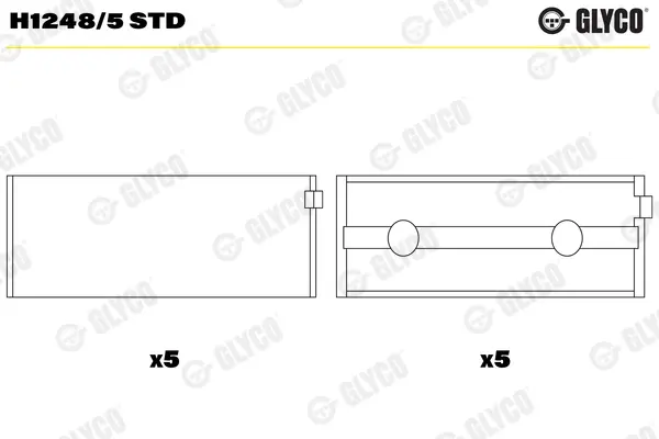 Подшипник коленвала glyco H12485STD