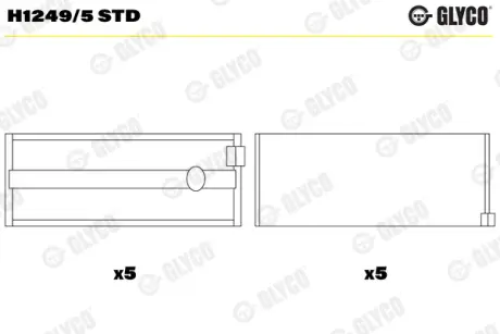 Подшипник коленвала Glyco H12495STD