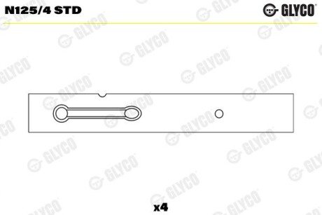 Подшипник распредвала glyco N125/4 STD