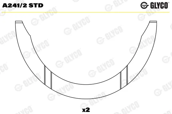 Полукольца Glyco A2412STD (фото 1)
