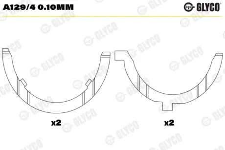 Подушка (опора) двигателя glyco A1294010MM Мерседес SL-Class