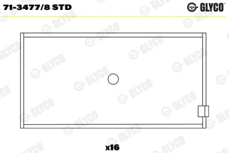 Шатунный подшипник glyco 7134778STD Мерседес SL-Class