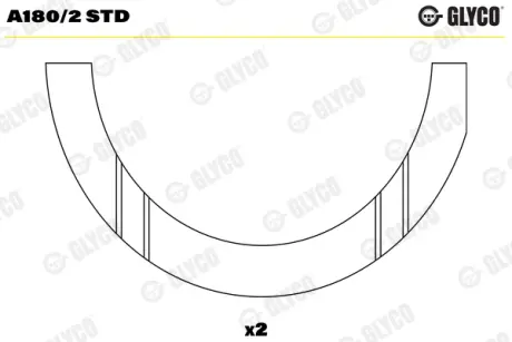 Шайбы разбега вала FORD STD 1,8D/TD (пр-во GLYCO) glyco A1802STD