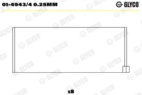 Вкладиші glyco 0149434025MM Hyundai Гетц