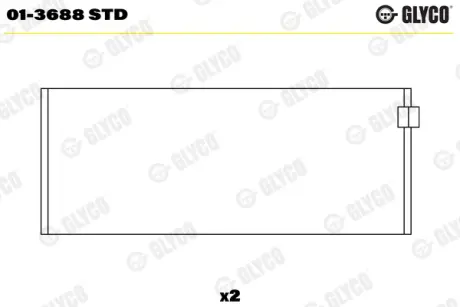 Вкладиші шатунні Glyco 013688STD
