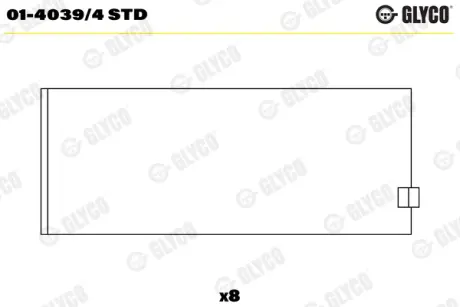 Вкладиші шатунні Glyco 014039/4STD