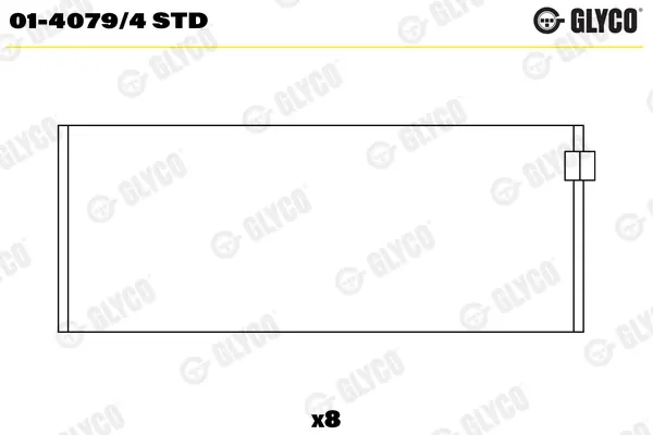 Вкладыши шатунные glyco 01-4079/4 STD