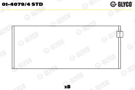 Вкладиші шатунні Glyco 01-4079/4 STD