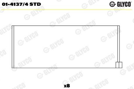 Вкладиші шатунні glyco 01-4137/4 STD на Рено Super