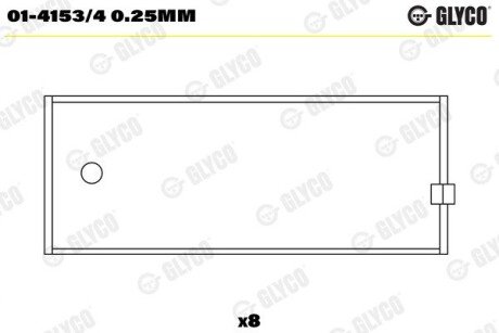 Вкладыши шатунные glyco 01-4153/4 0.25MM на Форд Orion