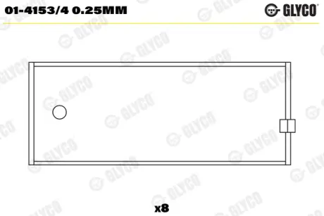 Вкладиші шатунні Glyco 014153/4025MM