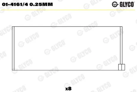 Вкладиші шатунні glyco 0141614025MM Рено Кенго 1