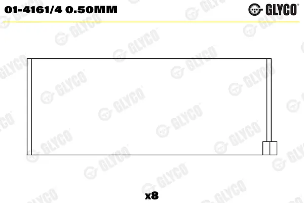 Вкладиші шатунні Glyco 0141614050MM (фото 1)