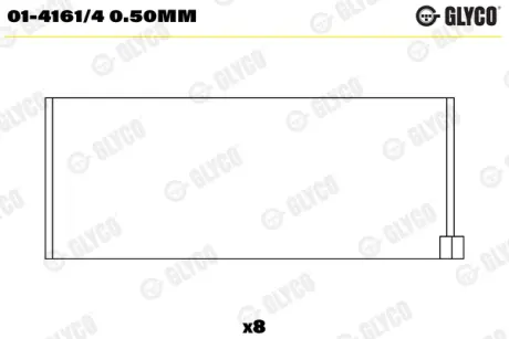 Вкладиші шатунні glyco 0141614050MM Рено Кенго 1