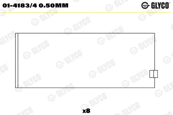 Вкладиші шатунні Glyco 01-4183/4 0.50MM (фото 1)
