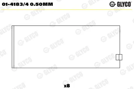 Вкладиші шатунні Glyco 01-4183/4 0.50MM