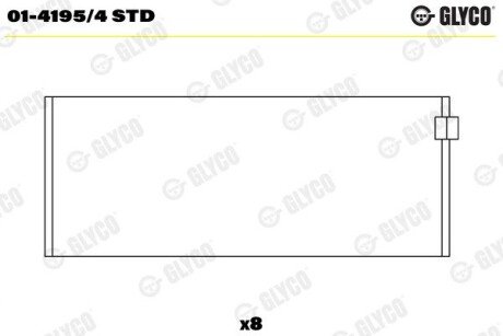 Вкладыши шатунные glyco 0141954STD на Форд Granada