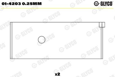 Вкладиші шатунні glyco 01-4203 0.25MM на Сузуки Джимни