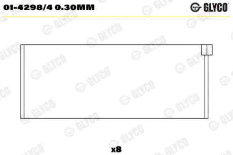 Вкладиші шатунні Glyco 01-4298/4 0.30MM