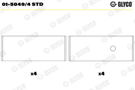 Вкладиші шатунні Glyco 015049/4STD