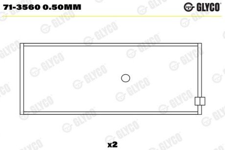 Вкладиші шатунні glyco 71-3560 0.50MM на Опель Аскона