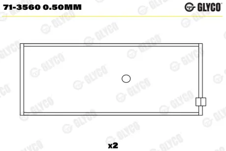 Вкладиші шатунні Glyco 713560050MM