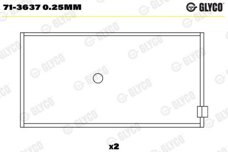 Вкладыши шатунные glyco 713637025MM