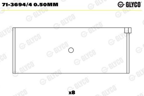 Вкладиші шатунні glyco 713694/4050MM