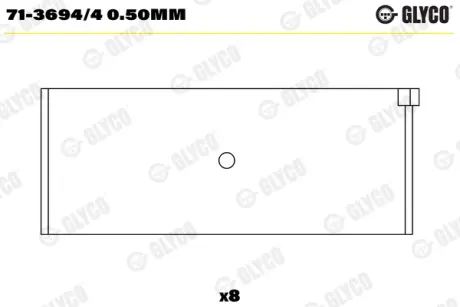 Вкладыши шатунные glyco 71-3694/4 0.50MM