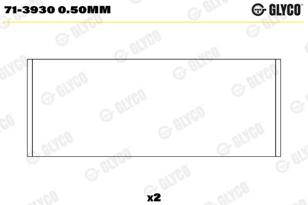 Вкладиші шатунні Glyco 71-3930 0.50MM (фото 1)