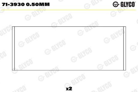 Вкладыши шатунные glyco 71-3930 0.50MM на Ауди Тт