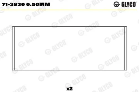 Вкладиші шатунні Glyco 71-3930 0.50MM