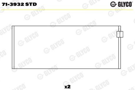 Вкладыши шатунные glyco 71-3932 STD на Ауди А4 б5