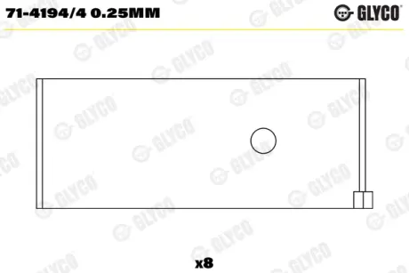 Вкладыши шатунные glyco 71-4194/4 0.25MM Киа Преджио